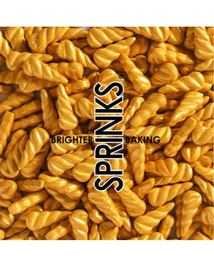 SPRINKS Gold Unicorn Horns Sugar Decorations 500g