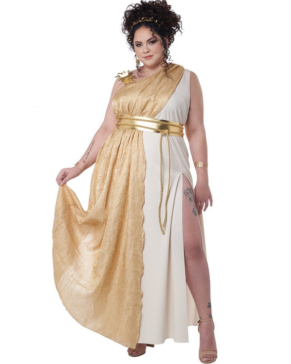 Golden Goddess Womens Plus Size Costume