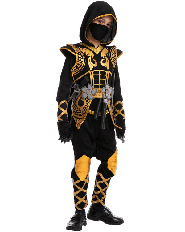 Golden Ninja Fighter Toddler and Kids Costume