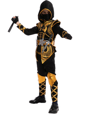 Golden Ninja Fighter Toddler and Kids Costume