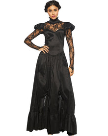 Raven Goth Gown Womens Halloween Costume