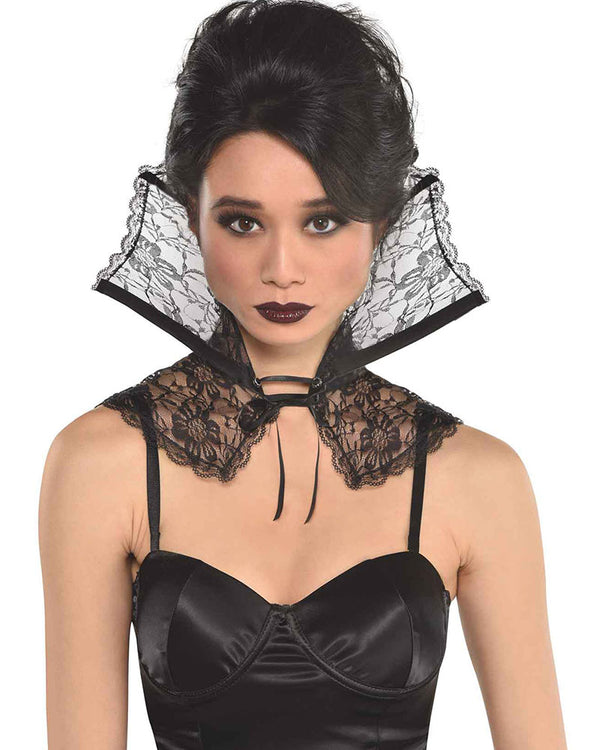 Gothic Black Lace Collar