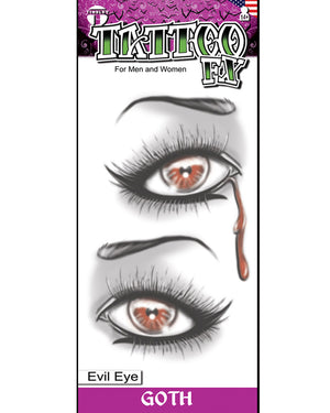 Gothic Evil Eye FX Temporary Tattoo