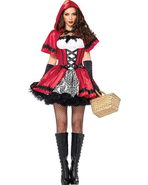 Gothic Red Riding Hood Womens Costume