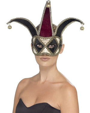 Gothic Venetian Harlequin Half Mask