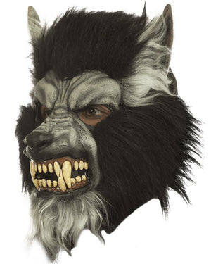 Gray Howling Werewolf Deluxe Mask
