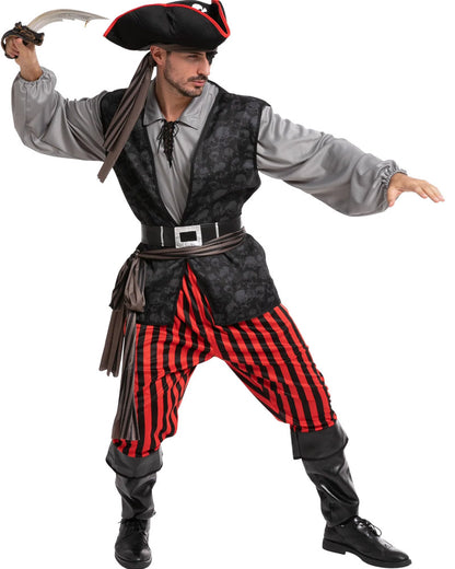 Grey Pirate Mens Book Week Costume