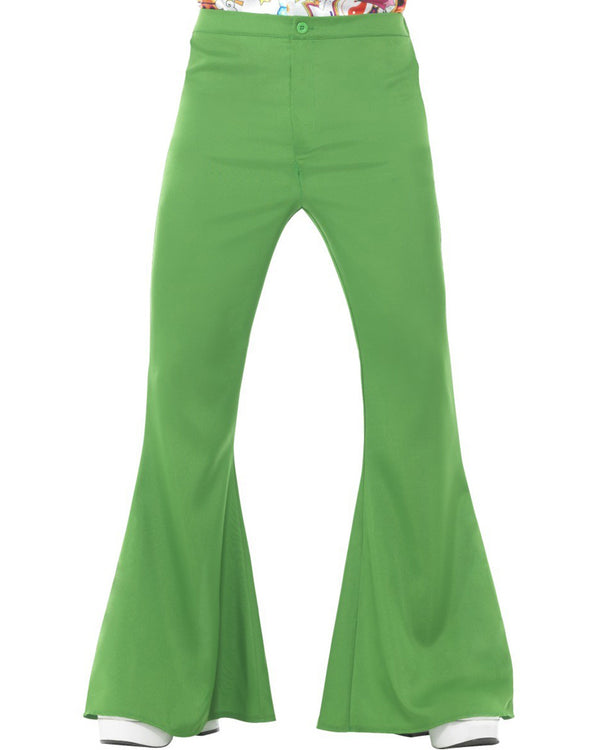 70s Green Flared Mens Trousers