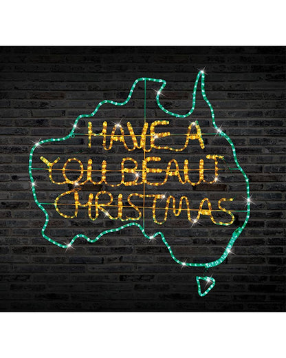 Green-Gold U Beaut Christmas LED Ropelight 1m