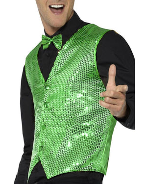Green Sequin Waistcoat
