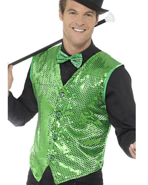 Green Sequin Waistcoat