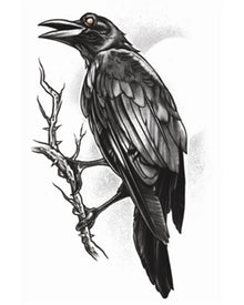 Gothic Raven Temporary Tattoo