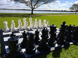 Giant Size Plastic Outdoor Chess Game Set with Mat 3mx3m