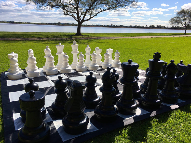 Giant Size Plastic Outdoor Chess Game Set with Mat 3mx3m