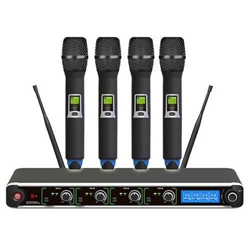 E-Lektron Dynamic UHF wireless Tunable 4 Handheld Microphone System 400 Channel