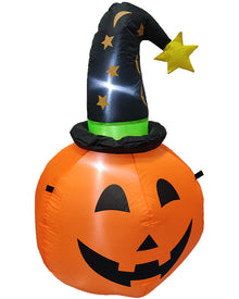 Pumpkin Witch Halloween Lawn Inflatable 1m