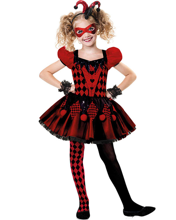 Harlequin Cutie Girls Kids Costume