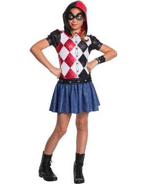 DC Superheroines Harley Quinn Hoodie Girls Costume