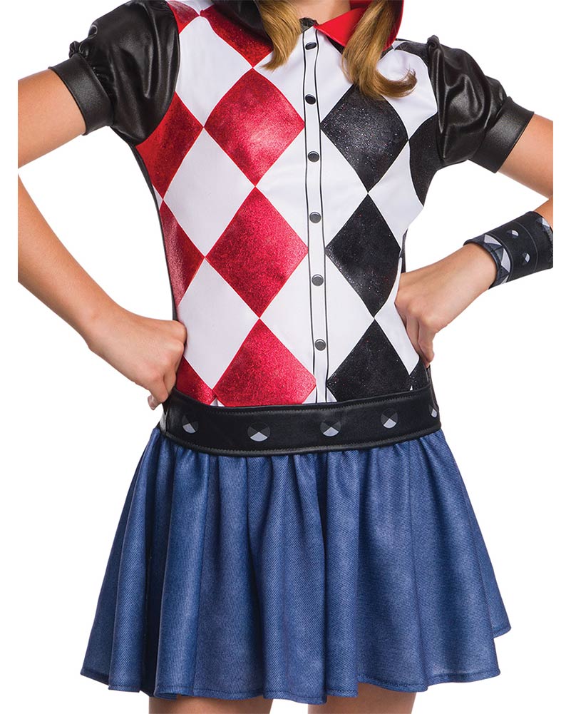 DC Superheroines Harley Quinn Hoodie Girls Costume