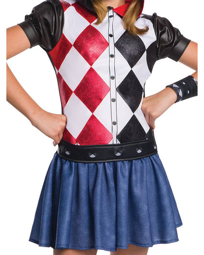 DC Superheroines Harley Quinn Hoodie Girls Costume