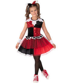 Harley Quinn Tutu Dress Deluxe Girls Halloween Costume