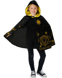 Harry Potter Hogwarts Black and Gold Hooded Kids Costume Robe