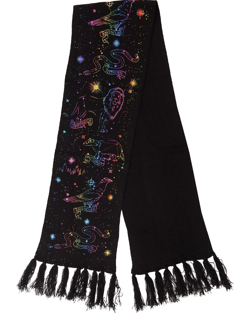 Harry Potter Hogwarts House Constellation Knit Scarf