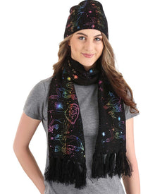 Harry Potter Hogwarts House Constellation Knit Scarf