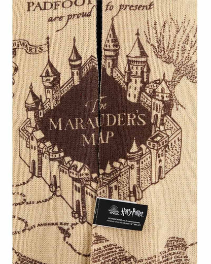 Harry Potter Marauders Map Knit Scarf and Hat