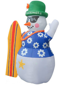 Hawaii Snowman Christmas Lawn Inflatable 2.4m
