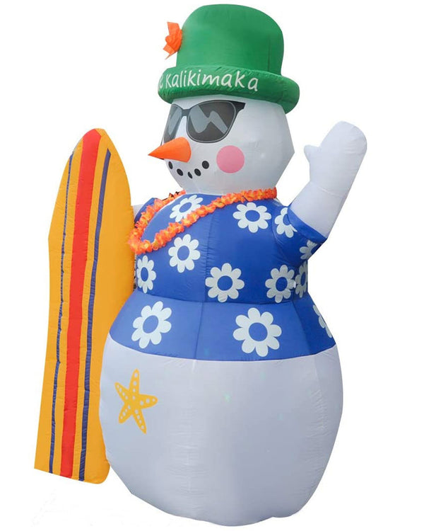 Hawaii Snowman Christmas Lawn Inflatable 2.4m
