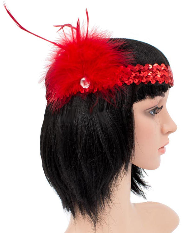 20s Red Gatsby Headband