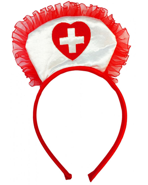 Nurse Headband with Red Heart Cross
