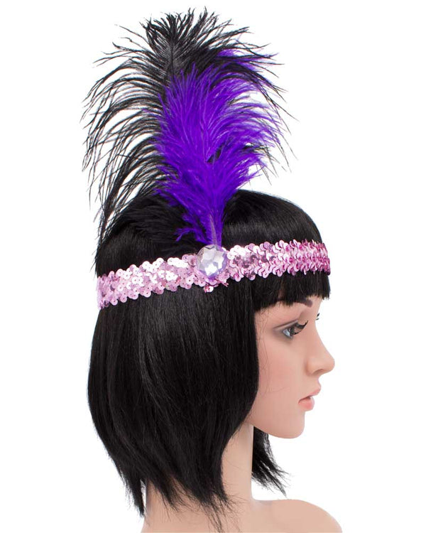 20s Purple Sequin Headband