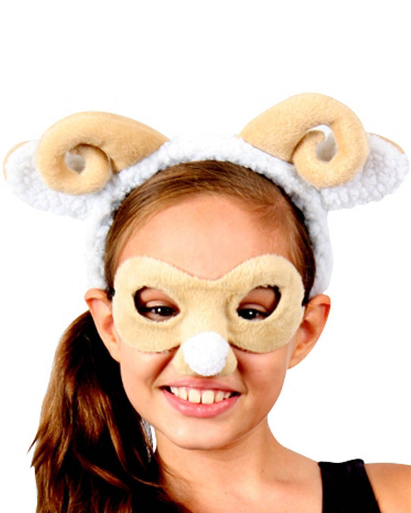 Ram or Sheep Headband and Mask Set