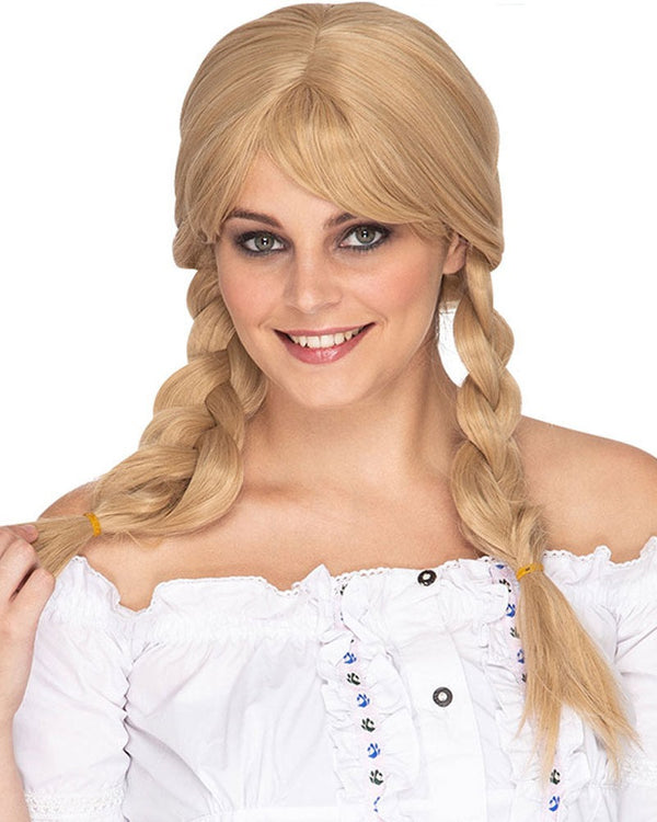 Heidi Deluxe Plaited Blonde Wig