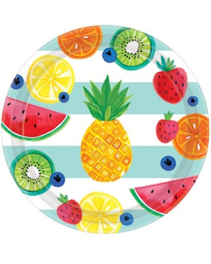 Hello Summer 26cm Round Plates Pack of 8
