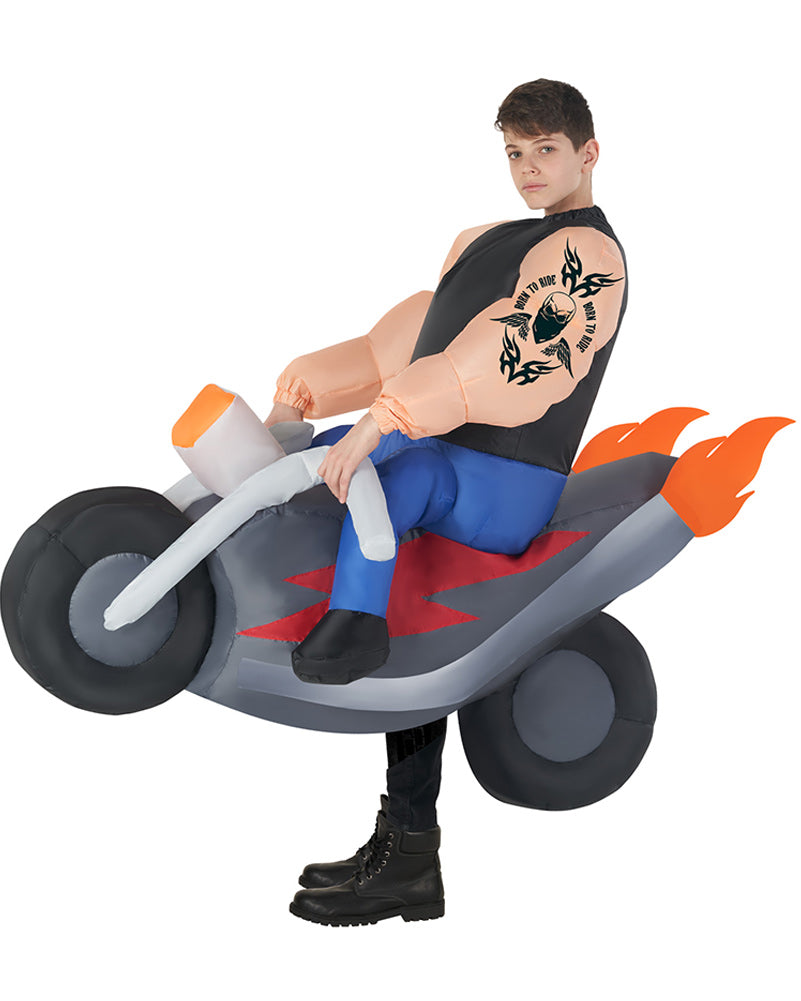 Hells Biker Inflatable Kids Costume