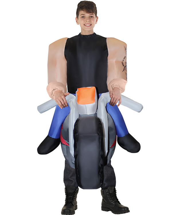 Hells Biker Inflatable Kids Costume