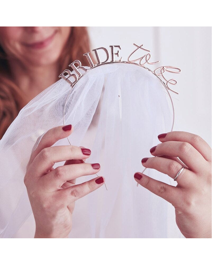 Hen Party Metal Bride To Be Headband with Veil