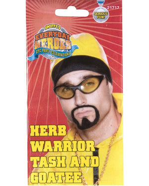 2000s Herb Warrior Tash and Goatee Beard Set