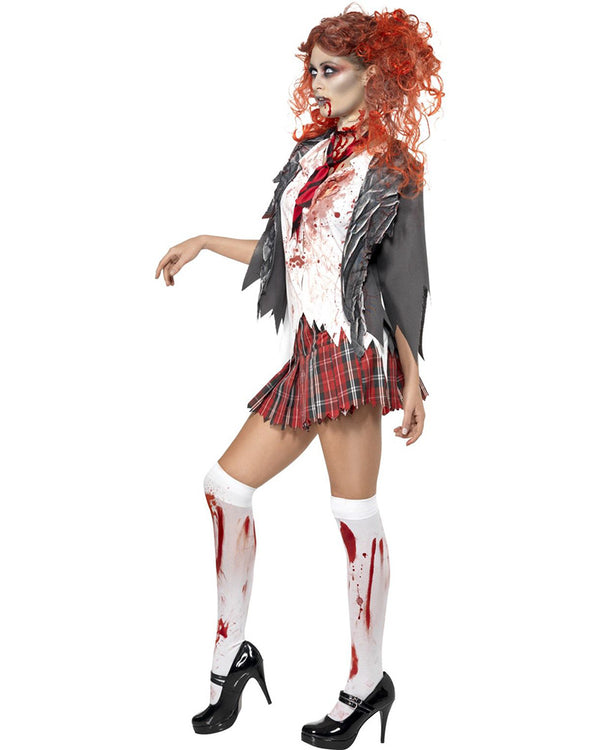 High School Horror Zombie Uniform Womens Costume