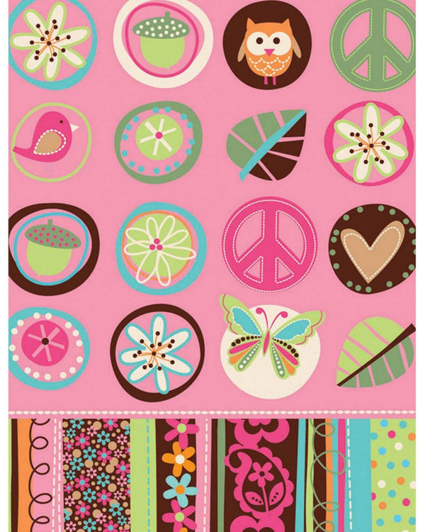60s Hippie Chick Paper Tablecover