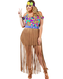 60s Sexy Hippie Plus Size Womens Costume