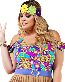 60s Sexy Hippie Plus Size Womens Costume