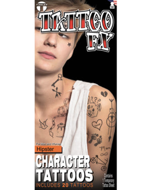 Hipster FX Temporary Tattoos