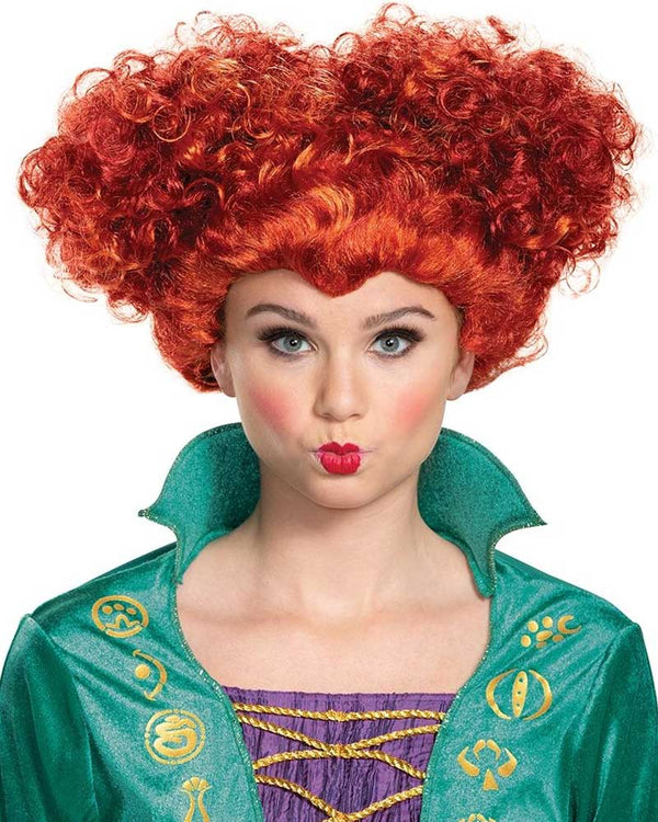 Hocus Pocus Wini Deluxe Short Red Curly Wig