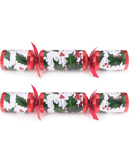 Holly Red and Green Christmas Crackers Pack of 50