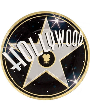 Hollywood 27cm Metallic Plates Pack of 8