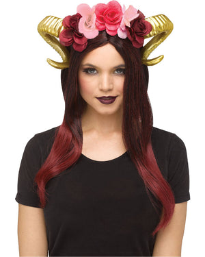 Horn Flower Gold Headpiece